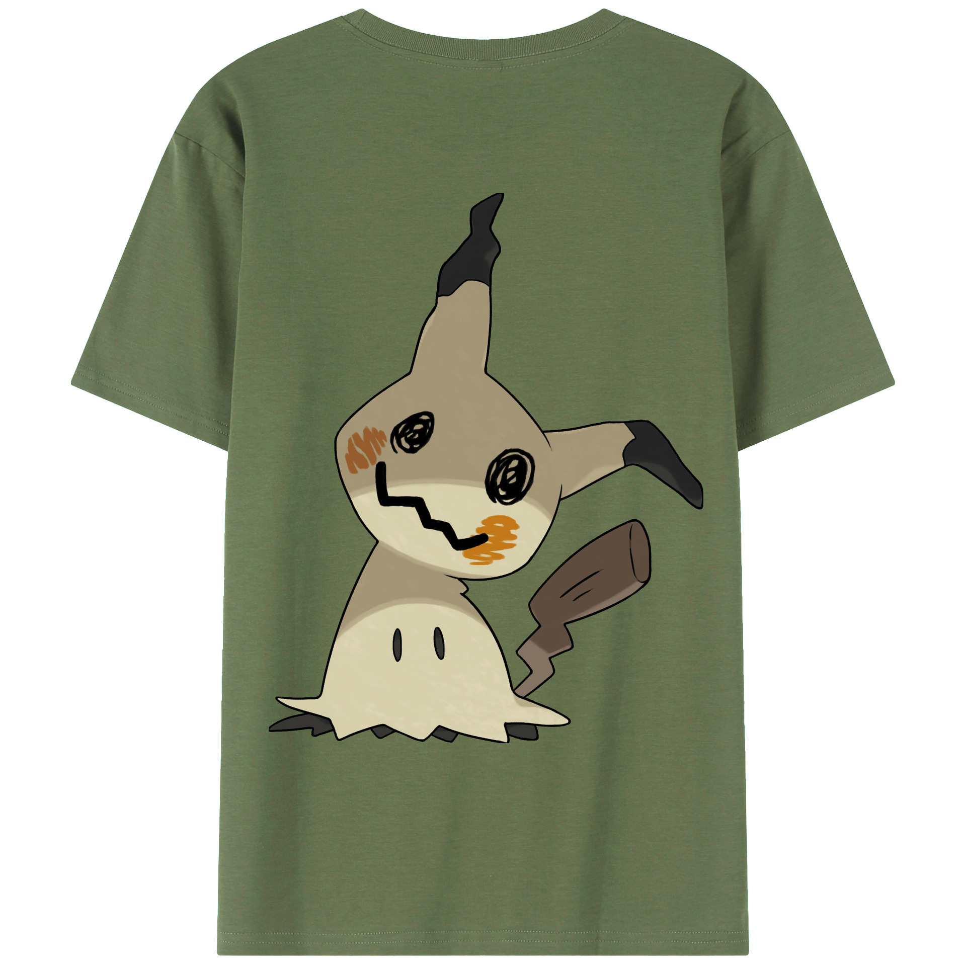 （画像用） ポケットモンスター Pokémon 綿100％ メンズ半袖Tシャツ（バックプリント） 通気性